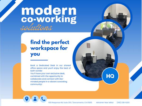 $162 🖱️¿Vacilas con una oficina privada? ¡Prueba antes el coworking!🖨️ (Arden-Arcade / Sacramento)64174663503105120