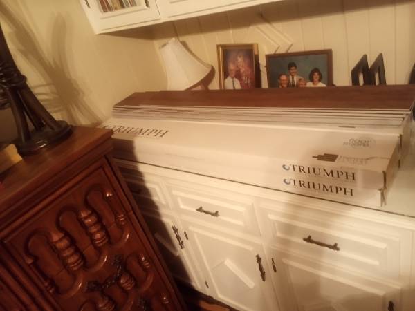 Triumph Vinyl Floor Planking  Roughly 77 Sq FT 1