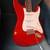 Fender Squier Stratocaster red bullet electric guitar 7 thumbnail