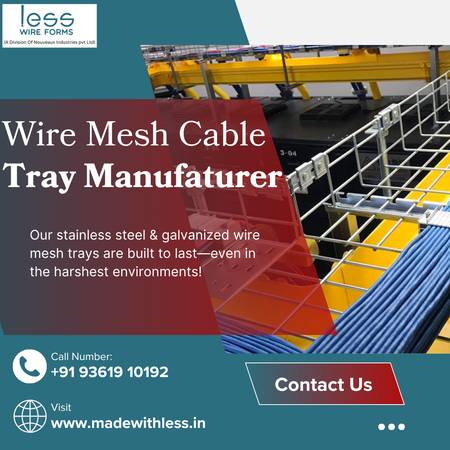 Powder Coated Wire Mesh Cable Tray 1