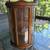 Curved Glass, Wood Mini Curio Cabinet for Collectibles 19" Tall 1 thumbnail