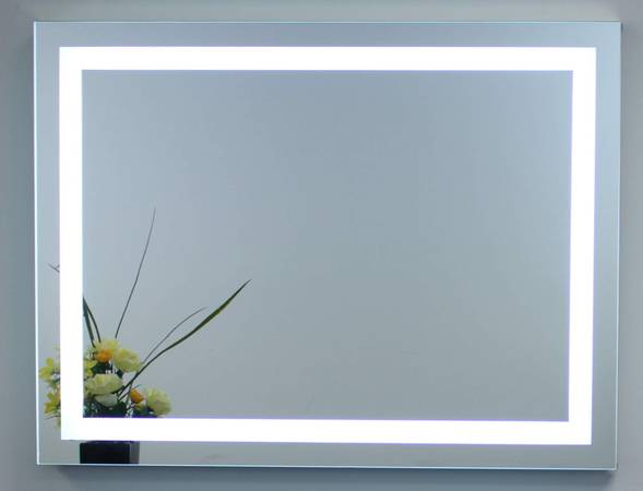 Miseno 56 36 Rectangular Frameless bathroom Mirror  backlit LED lit 1
