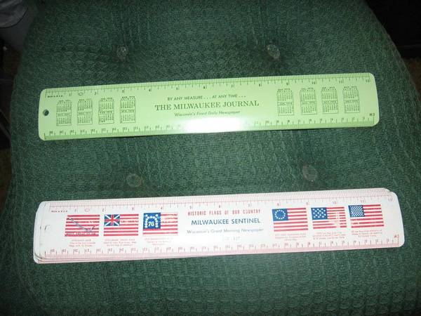 Metal Rulers The Milwaukee Journal and Milwaukee Sentinel 1