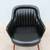 Vintage Mid-Century Modern Black Naugahyde & Walnut Executive Armchair 8 thumbnail