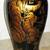 ELEGANT ASIAN FLOOR VASE - LARGE W/ Rich Black Lacquer/ Gold Embossed 4 thumbnail
