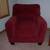 RAYMOUR & FLANAGAN RED MICROFIBER CHAIR ~ LIKE NEW! 2 thumbnail