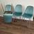 Blue gold modern velvet dining chairs 3 thumbnail