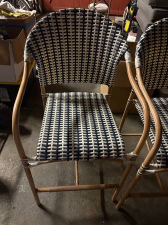 Bar stools navy and white counter height 1