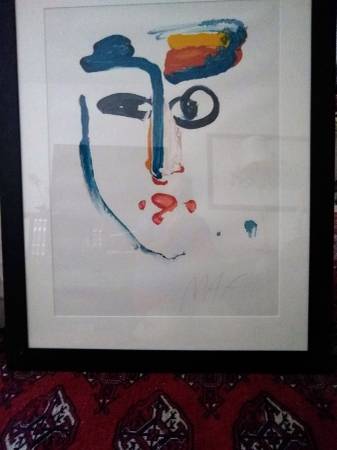 レア PHOTOGRAPHIC PORTRAIT PRIZE 2004 Peter Max 2018 Umbrella Man I Ver VII #362 Original Painting