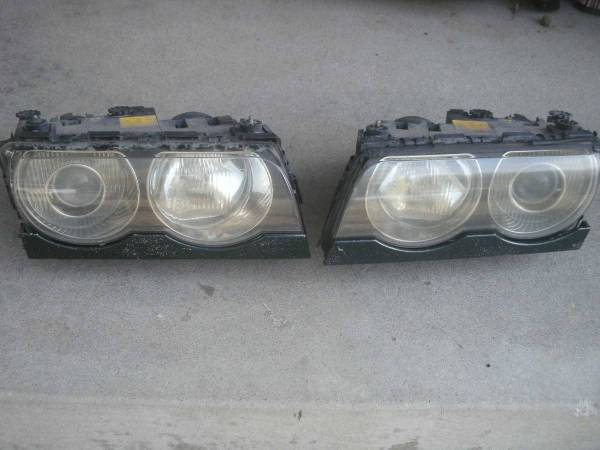 E38 BMW 1995-'01 FRONT HEADLIGHTS 740i 740iL 750Li SPORT XENON GREEN 1