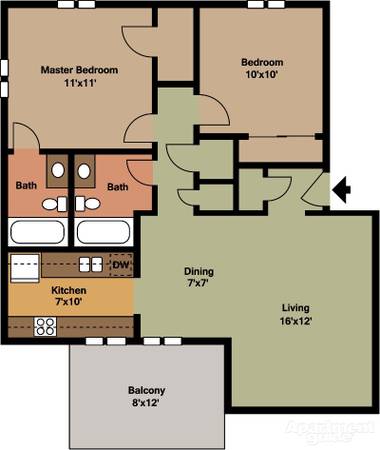 $1,170 / 2br - 832ft2 - 2 x 2 no durará mucho en Britain Towne Apartments! (Bellevue)63681605944705120
