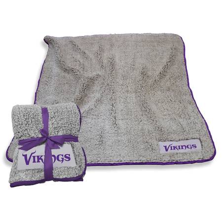Logo Brands Minnesota Vikings Frosty Fleece Team Blanket 1