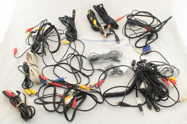 Large lot of basic audio & video cables 1