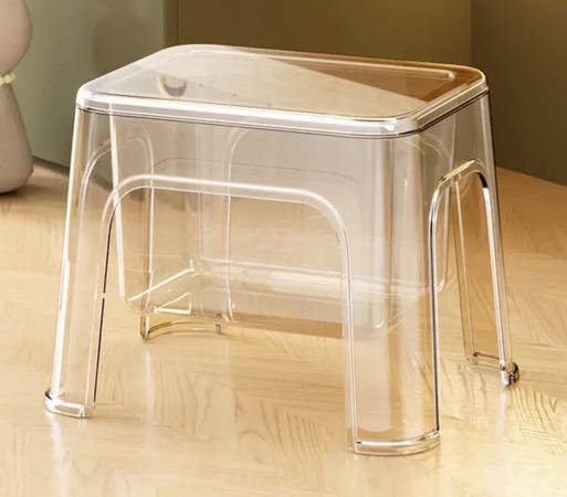 Clear Acrylic Stacking Stools – New in Box – $20 each (Kenmore) 1