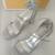Chic Pier Linvale Women's Size 8 Silver Glitter Block Heel Sandals NEW 6 thumbnail