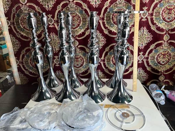 Elegant Silver Wedding Flower Stands (New Read Description) 1