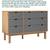 vidaXL Drawer Cabinet Brown and Grey Solid Pine Wood, Engineered Wood. 1 thumbnail