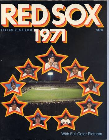 1971 Red Sox Year Book & Official Program/Scorecard 1