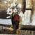 XLarge Floral Abstract Oil Painting White Flower Brown Multi Toned Bac 2 thumbnail