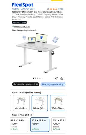 Adjustable standing desk 1