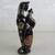 Ceramic Hand Painted Black Multi Colored Mom Cat & Kitten-8 3/4" Tall 6 thumbnail