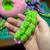 Crocheted Medium-large Blue Pink Green Octopus plushie 7 thumbnail