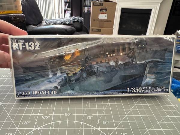 Aoshima 1/350 Ironclad PT-132 PT-Boat Scale Injection Model Kit 2ct. O 1