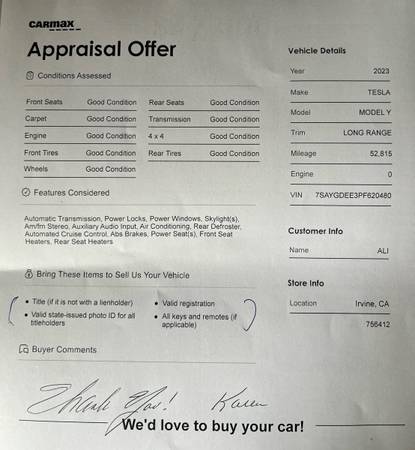 Tesla Model Y Long Range AWD – 20” Wheels – Excellent Condition 1