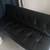 Chaise lounge black faux leather 3 thumbnail