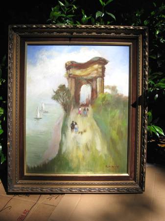 ORIGINAL OIL PAINTING "EUROPEAN ARCH" 1