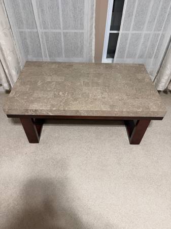 Stone top Coffee table and 2 side tables 1