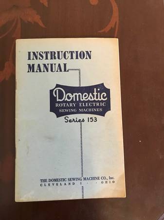 Domestic Rotary Electric Sewing Machine Series 153 Instruction Manual 1