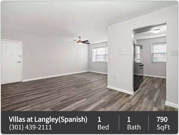 $1,225 / 1br - 790ft2 - Don't wait! These moving deals go fast! 1x1 (Hyattsville - University of Maryland)64040194354433120