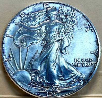 1987 American Silver Eagle $1 Silver Coin BU 1 oz .999 Fine Silver 1