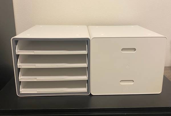** Modern Built-in 4 Tier Sliding Drawers Document Organizer 1