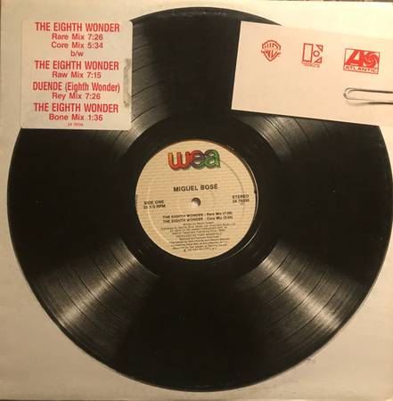 PROMO - Miguel Bosé – The Eighth Wonder - MINT VINYL! 1