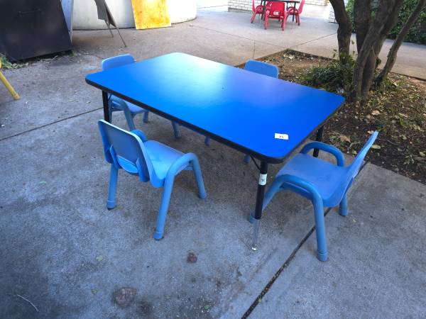 Blue Student Chairs and Table 1