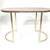 Faux Wood Top & Gold Base Console Table 2 thumbnail