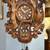 Antique Black Forest carved wood cuckoo clock with hunting trophies 1 thumbnail