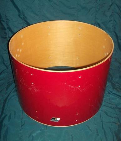 Ludwig 24x16 Bass Drum Shell, B/W badge 1