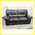 Gamma Arredamenti Full-grain Leather Italian Sofa, Black 2 thumbnail