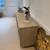 Geometric gray ash buffet  with metal brass trim for sideboard 3 thumbnail