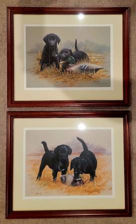 Double Trouble Black Labs - Pair of Numbered Prints 1