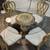 Round glass topped table and 4 chairs 4 thumbnail