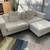 Design Within Reach Reid Leather Sofa and Ottoman 1 thumbnail