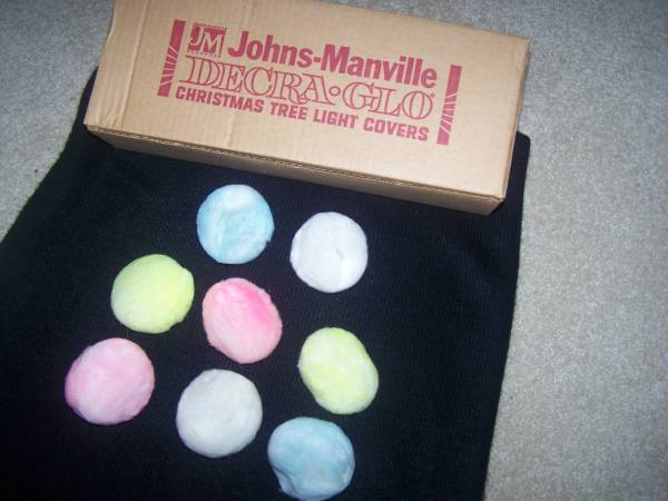Antique JOHNS - MANVILLE Decra - Glo Christmas Light Covers 1