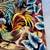 Old Vintage Tapestry Needlepoint Fabric Material Rooster Bird 5 thumbnail