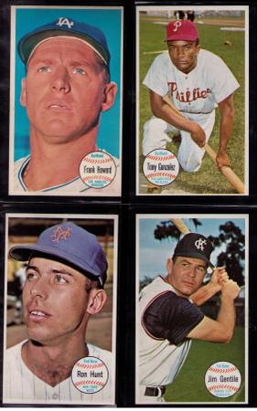 1964 Topps Giants Baseball 4 DIF Frank Howard Ron Hunt Jim Gentile etc 1