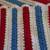 Red, White, & Blue Striped Afghan Blanket, Double Bed, Washable 6 thumbnail