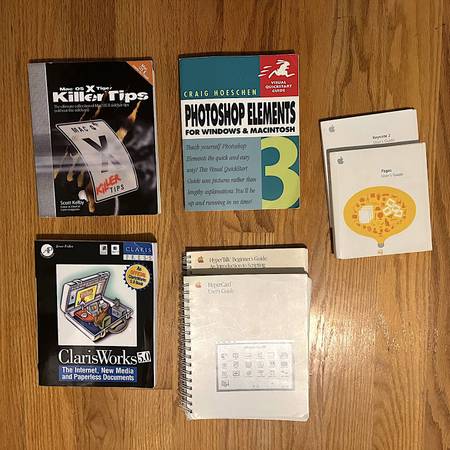 Books for Mac HyperCard, AppleWorks, Photoshop Elements, Pages, OS10.4 1